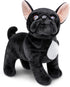 ZHONGXIN MADE Black Bulldog Plush Toy - Realistic 13" Standing Black Bulldog Dog Stuffed
