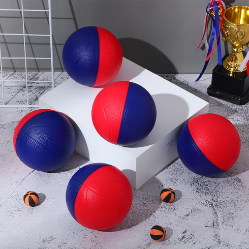 6 Pcs Basketball Stress Balls, 4 Inch Soft Mini Foam Balls for Indoor Outdoor Sport Theme Parties