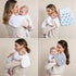 Gelisite 5 Pack Baby Burp Cloths, Soft Absorbent Towel, Unisex, Easy to Use, (Blue)
