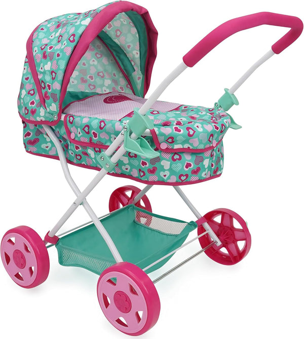 509 Crew: Mint Heart - Daisy Doll Pram - Pink & Green,