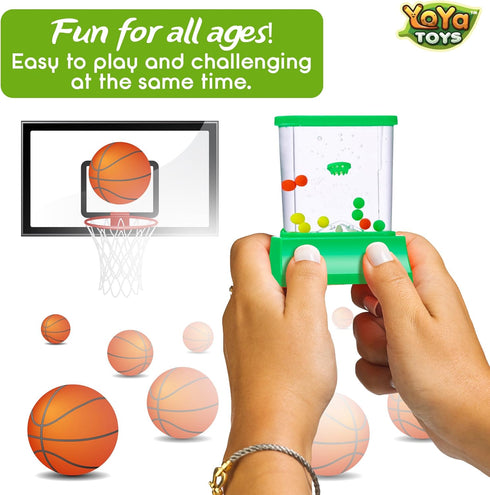 YoYa Toys Aqua Rings Handheld Water Game - Set of 2 Water Ring Toss and Basketball Hoop Toy