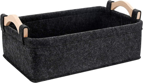 Small Gray Storage Baskets – Fabric Storage Bins for Living Room, Kitchen, Playroom, and Bathroom