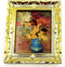 Dollhouse Miniature Decoration Accessories, 1:12 Painted Wooden Frame Mural with Girl and Cat (B)