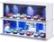 Tujoe 2 Pcs Display Case for Toy Car Garage with LED Light Stackable