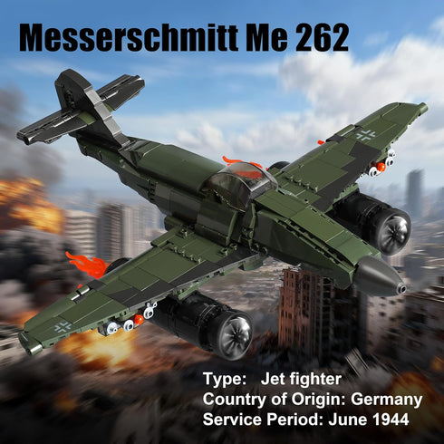 Mr.River WW2 Sets 262 P-51D Military Airplane Toy Building Compatible with Lego, Me Fighter Jet & Plane Army Model Kits