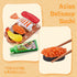 Sets 2 Play Food for Kids Kitchen, Global Cuisine Toddler Cutting Fake Food Toys Including Pizza, Sushi & Bakery