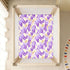 miaozhen 1 Pack 52x28 Cotton Baby Crib Sheets Soft Breathable African Wisteria Lavender Crib Mattress Sheet for Nursery