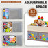 2 Pack Closet Large Toy Storage Box with Clear Lids Collapsible Toy Organizer Chest with Adjustable Dividers Kids