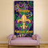 Blulu Mardi Gras Door Cover, New Orleans Carnival Decorative Hanging Welcome Banner Flag for Party