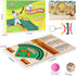 Jioustoy Baseball Board Game, Wooden Baseball Dice Game with Marbles, Baseball Travel Game and Indoor Table Game