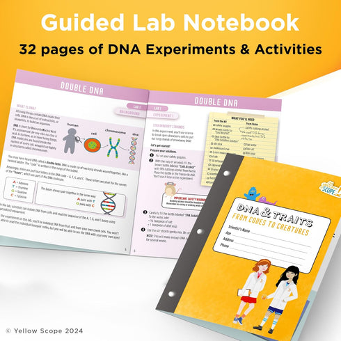 Yellow Scope Science Kit for Kids | DNA & Traits from Codes to Creatures Kit for Ages 8-12 | STEM Learning Toys