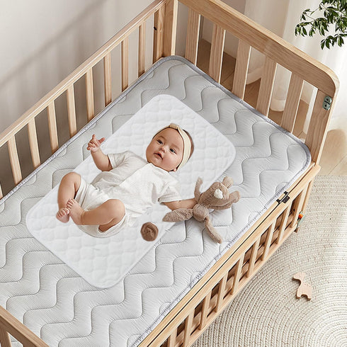 Ginwrek 3Pcs 27x14'' Changing Mat Diaper Changing Pad Waterproof Mat Washable Reusable Cotton Travel Pad for Baby