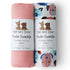 Roo and Bear Muslin Swaddle Blankets for Newborn Baby, Buttery Soft and Breathable Receiving Blanket