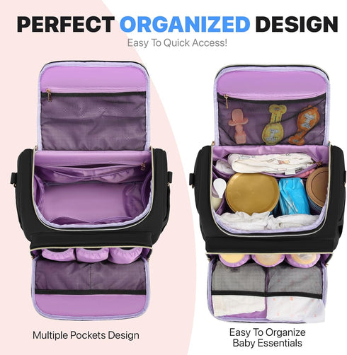 aocrin Backpack, 4 1 Backpacks, Diaper Bag in Convertible Baby Travel Diaper Bag with Changing Pad Diaper bag, Baby Bag