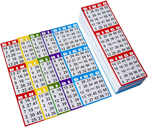 SEETOOOGAMES Bingo Paper Game Cards - 3 Card -100 Books of 5