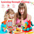3 1 Sets 59 4-8, 3+ SOCBTNSO in Dough PCS for Kids Ages Dough Tools Kit with Ice Cream Noodle Hamburger Maker Machine