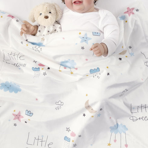 Cozy Packing (30"X40" CREVENT Soft and Warm Mink Baby Blanket with Sherpa Backing, Gift with Ribbon for Newborn Infant