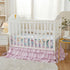 100% Brandream Crib Bed Skirt Dust Ruffle Triple Layer Egyptian Cotton Sateen Silky Pink Purple Ruffled Baby Girls