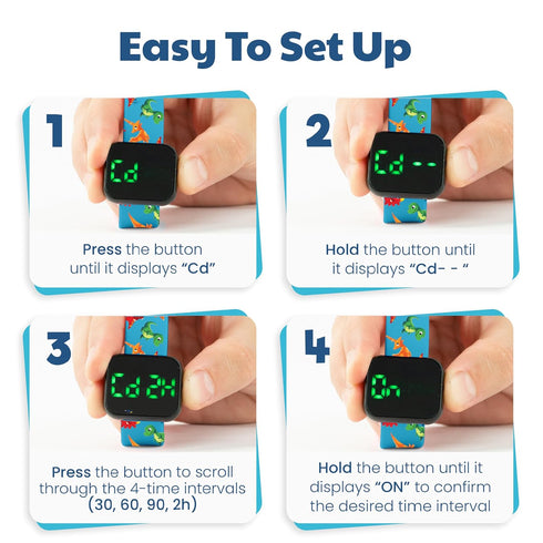 Potty Training Watch & Board Book for Kids A Water Resistant Potty Reminder Device for Boys & Girls - Train Your