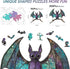 Games,300 13.2 12.5Inch Wooden Puzzles for Adults, Stained Glass Bat Puzzles Animal Wooden Puzzles, Unique Irregular