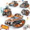 QHECTTY 5in1 STEM Building Toys for Kids 6-14, Remote & APP Controlled Mech