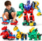 BLF FUN Magnetic Transforming Dinosaur Car Toy for Kids Ages 36, 6-in-1