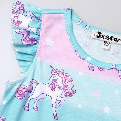 Girls' Matching Nightgowns & Doll Pajamas - Flutter Sleeve Princess Sleepwear
