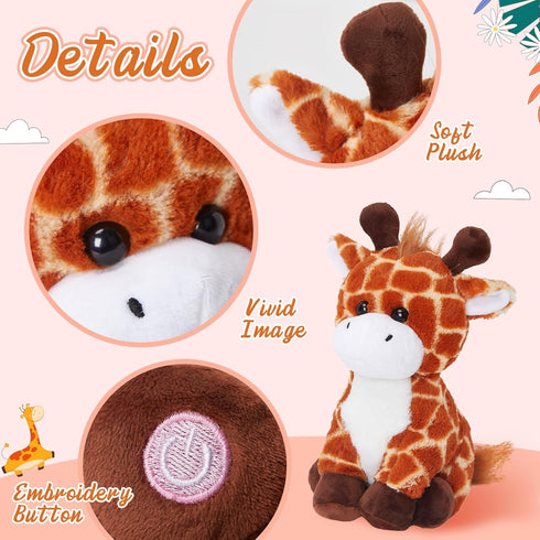 Glow Guards 12'' Light up Giraffe Stuffed Animal, Soft Plush Toy with LED Night Lights