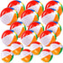 JOYIN Rainbow Beach Balls(18 Pack), Inflatable Swimming Pool Toys for Summer Water