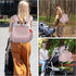Geestock Diaper Bag Small Backpack, Stylish Quilted Baby Bag with Changing Pad, Pink Color