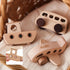 1-3, Set Wooden Cars for Toddlers Wooden Vehicles Baby Cars with Bus, Airplane and Boat, Montessori Rattle Toys