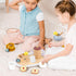 Set 19-Piece 3+ Wooden Tea for Toddlers, Dual-Flavour Pretend Play Tea Party Tray with Wood Cups, Lemon & Mint Tea