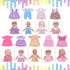 Digabi 12'' 13'' 14'' 15'' 360Sewing Pack 18 Set Baby Doll Clothes - Fits Girl Baby Dolls Clothes Dresses