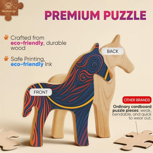 150 5 Labradoodle Dog Wooden Jigsaw Adult Puzzle by Nestologi, Unique Animal Puzzle, Goldendoodle Gift for Family