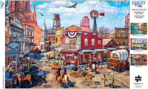 Buffalo Games Country Life Old Western Town - 500 Piece Jigsaw Puzzle for Adults