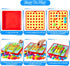 Geekper Button Art Toys for Toddlers - Color Matching Mosaic Pegboard Educational Toys for Kids