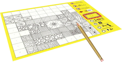 Games Patchwork Doodle Board Game - Strategy, Puzzle, and Drawing Game for Kids and Adults - Family Game for 1 to 6