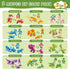 24 Pack 3-in-1 6-12 Easter Party Favors for Kids, Dinosaur Building Block Toys, Kids Classroom Gifts, Stocking