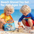 LullaBlock 2 Pack Beach Sand Sifter with Seashell Bags & Shell Display Case, Beach Toys for Kids Beach Seashell