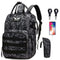 Diaper Bag Backpack with USB Charging Port Stroller Straps and Insulated Pocket,army
