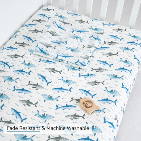 100% 28 52 1 Pack LollyBanks Fitted Crib Sheets for Boys, Soft Cotton Baby Boy Sheet, Fits Standard Size Mattress in x