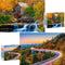 2 Pack - 1000 Pieces for Glade Creek Grist Mill in Fall & Blue Ridge Parkway Linn Cove Viaduct Puzzles