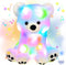 Hopearl LED Musical Stuffed Polar Bear Lighting Up Singing Plush Toy Adjustable