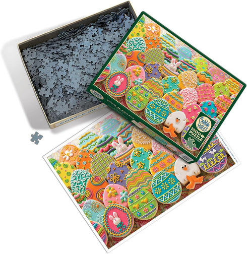 1000 Cobble Hill Piece Puzzle - Easter Eggs - Sample Poster Included