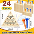 24 Pack Wooden Triangle Peg Game, Triangle Wooden Board Games, Family Travel Games, Fun Triangle Puzzle Toy