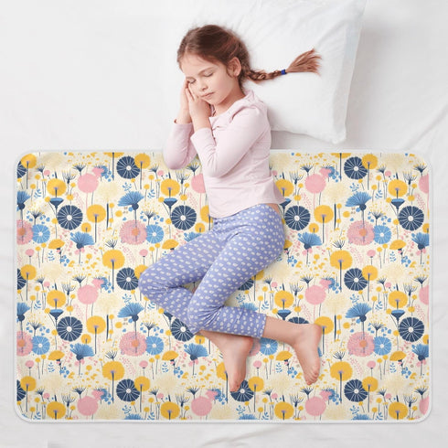 siphylline 52" 34" Colorful Dandelion Flower Modern Extra Large Resuable Changing Pad Covers Waterproof Washable