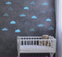 Cloud Wall Decals for Kids Room, Vinyl Stickers for Baby Boys Girls Nursery Toddler Room Decor A64 (Sky Blue)