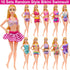 Ecore Fun 35 PCS Doll Clothes Swimwear Beach Bathing Kit, 10 Bikini Swimsuits, 2 Swimming Rings, 4 Fashion Glasses