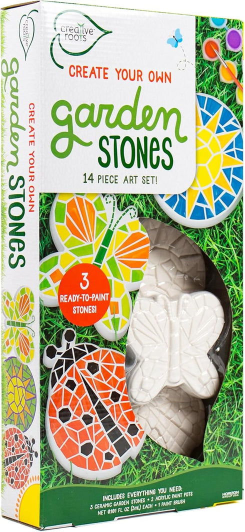 1 3 count Creative Roots Paint Your Own Butterfly, Ladybug & Sun Stepping Stone by Horizon Group USA, box