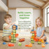 JINHUDIE (1.38 inches) 3D 1-3 4-8, Magnetic Building Blocks Magnetic Tiles - Building Blocks for Toddlers & Kids Ages